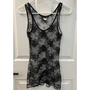 Express Black Lace Tank Top